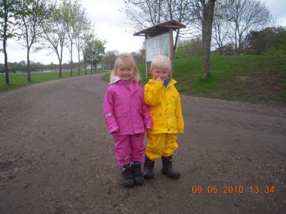 Niece and friend at Madsby Parken in Fredericia